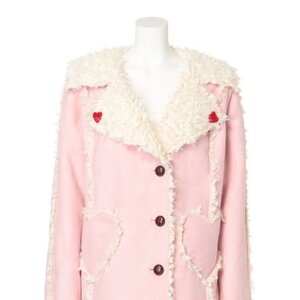 Swankiss Sailor Mouton Coat Pink