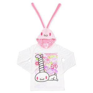 Hanyo Usagi Tangled Bunny Ear Hoodies White