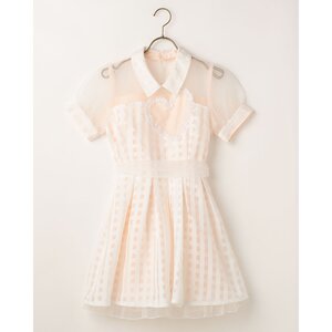 LIZ LISA Collared Heart Dress Pink