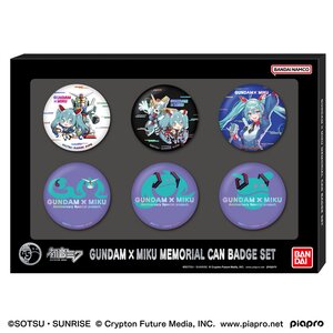 Gundam x Miku Memorial Can Badge Set [Pre-order]
