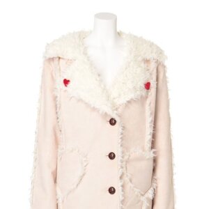 Swankiss Sailor Mouton Coat White