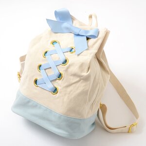 FLAPPER Lace-Up Backpack Ivory