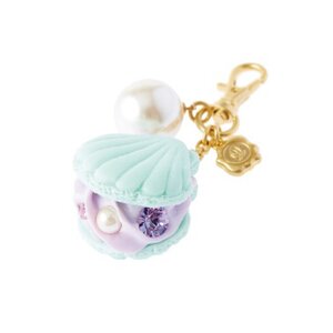 Q-pot. Shell Macaron Bag Charm Mint Green