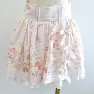 LIZ LISA Daisies & Berries Sukapan Skirt Pink