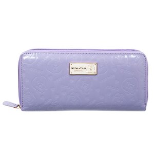 Kumatan Embossed Enamel Long Wallets Purple