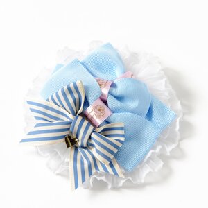 Lolii Quatro Ribbon Hair Clip Corsage Sax