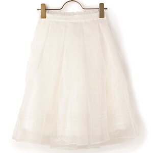LIZ LISA Organdy Laced Skirt White