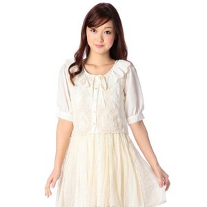 LIZ LISA Shirt & Skirt Effect Dress Yellow