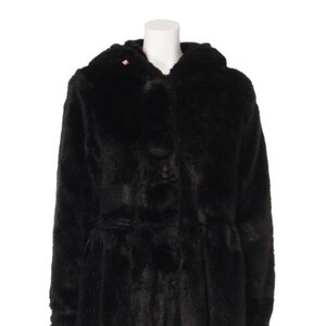 Swankiss Warm & Cozy Hooded Coat Black
