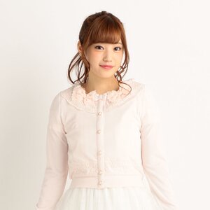 LIZ LISA Scalloped Cardigan Pink