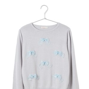 earth music&ecology Organdy Ribbon Pullover Sax S