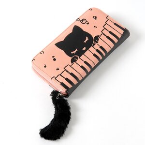 Osumashi Pooh-chan Piano Pooh-chan Long Wallet Pink
