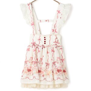 LIZ LISA Rose Ribbon Skirt White