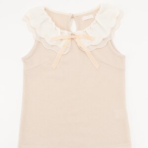 LIZ LISA Mesh Embroidered Tank Top Pink