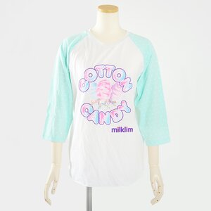 milklim Cotton Candy Long Sleeve Shirt White x Mint