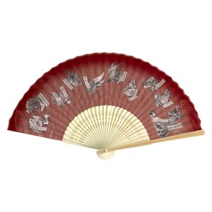 Monster Hunter XX Japanese-style Folding Fan Red