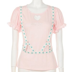 Swankiss Baby Flower Top Pink