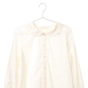 earth music&ecology Double Sleeve Embroidered Blouse Ivory S