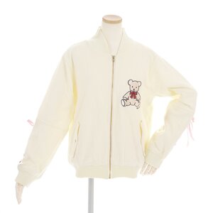 milklim Kuma-chan Embroidered Jacket White