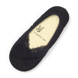 coudre un Lace Cross Strap Low-Cut Liner Socks Black