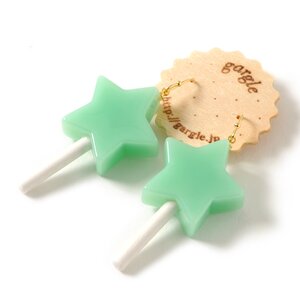 gargle Star Lollipop Earrings Mint