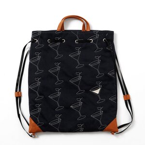Misfits Quilted Knapsack Navy