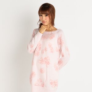 LIZ LISA Rose Angora Blend Sweater Dress Pink
