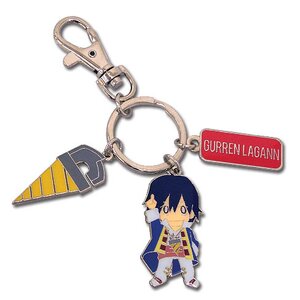 Gurren Lagann Chibi Simon Metal Charm Keychain
