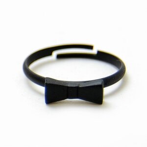 Lilou Ribbon Ring Black