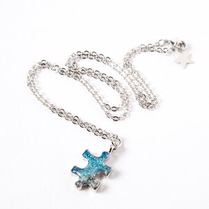 Osewaya Celestial Puzzle Piece Necklace Silver