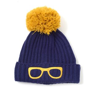 Megane Pom Pom Beanie Navy