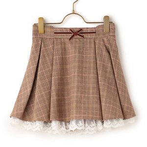 LIZ LISA Glen Plaid Sukapan Skirt Beige