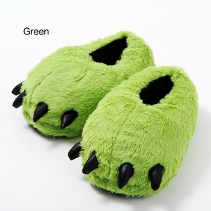Narikiri Slippers Kaiju Green