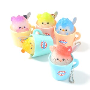 Animal Shaved Ice Keychains 5 Complete Set