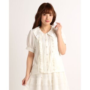 LIZ LISA Collar Ribbon Blouse White