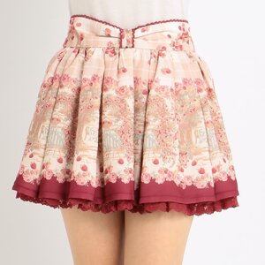 LIZ LISA Raspberry Pattern Sukapan Skirt Bordeaux