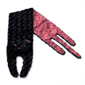 Osumashi Pooh-chan Ribbon Scarf Black