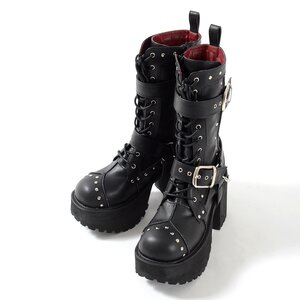 YOSUKE U.S.A Mid-Calf Boots Black 24.5