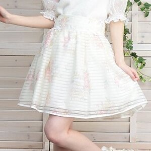 LIZ LISA Opal Flower Skirt White