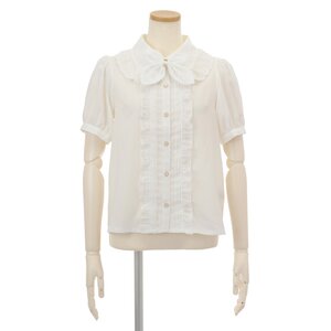 LIZ LISA Sheer Ribbon Blouse White