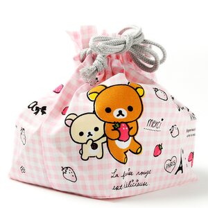 La Fraise a Paris Rilakkuma Drawstring Lunch Bag Rilakkuma