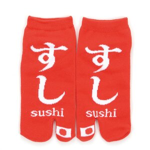 Souvenir Japan Tabi Socks Sushi (Red)