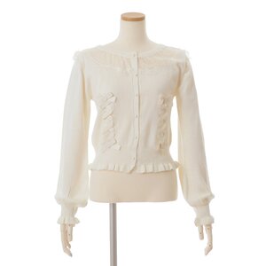 LIZ LISA Lace-Up Cardigan White