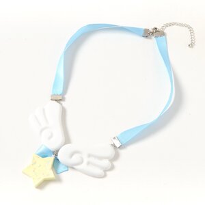 milklim Angel Milk Wing Star Ribbon Necklace Light Blue