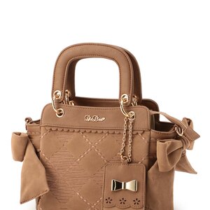 LIZ LISA Argyle Quilted 3-Way Bag Camel
