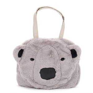 FLAPPER Bear Face Tote Gray