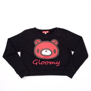Gloomy Chenille Short Pullover Black