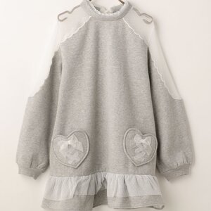 LIZ LISA Fleece-Lined Flared Dress Gray