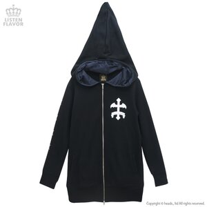LISTEN FLAVOR Magic Spell Zip-Up Hoodie Black