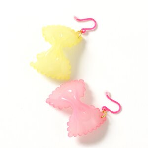 Colorful Farfalle Earrings 2 Pink & Yellow